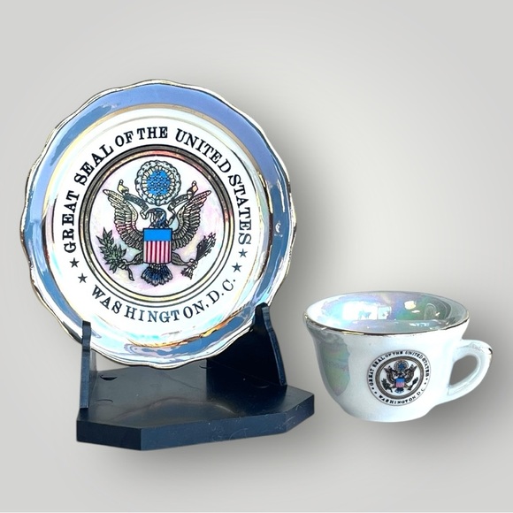 Washington DC -The Great Seal of United States Mini Plate & Cup Souvenir - Picture 2 of 10